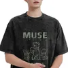 Vintage Wed T Shirt Muse Loose T-Shirts Rock Band Nourty Tshirt dla mężczyzn Summer Y2K Retro Wzór najlepsze koszulki O1ff#