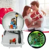 Lådor par Crystal Ball Music Box Musical Crystal Ball Creative Automatic Snowflake Spraying Sky Music Box Valentine's Day Gift