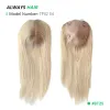 Toppers 14" 16" Silk Top Hair Topper Natural Human Hair Toupee for Women Hair Clip in Chinese Culticle Remy Hair Hairpieces