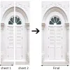 Stickers 3D Sticker Roman Pillar Arch European Style Wallpaper Living Room Bedroom Creative Door Sticker PVC Waterproof Wall Decals Mural