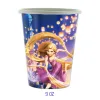 Calligrafia Principessa Rapunzel Ragazza Buon Compleanno Decorazione Festa Set Tazza Piatto Banner Sfondo Torta Dicembre Forniture per Feste Baby Shower