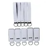 Keychains 30 st sublimering av läppstifthållare Blanks Arm Keychain Lanyard Set White Handicraft Supplies for DIY Crafts