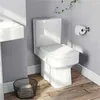 Couvre-sièges de toilette Sièges de forme carrée Couvercle à dégagement rapide avec charnière réglable pour toilettes