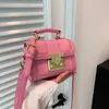 Sacs à main carrés pour filles, sac à bandoulière simple avec boucle en métal pour enfants, sacoches en cuir PU style dame Z2275