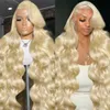 Body Wave 13x4 13x6 Spets Front Human Hair Wigs For Black Women HD Transparent Glueless Brasilian Spets Frontal Wig 613 Blond Wig