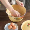 Recipientes para llevar, cuenco esmaltado para mezclar, cuenco esmaltado con tapa, olla para servir ensalada y sopa, recipiente de metal para cereales, frutas, palomitas de maíz para cena china