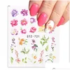 Klistermärken dekaler nagel 1 pc blomma blad träd sommar tips djur fjäril tatuering vatten överföring reglage decal manikyr konst dekoration dro dh54q