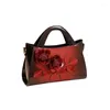 Женская сумка-тоут из лакированной кожи с цветами, элегантная сумка в стиле ретро, сумка через плечо, платье, вечерние клубные сумки Cheongsam
