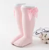 INS Kinder Mädchen Band Bögen Prinzessin Socken Frühling Kinder Baumwolle gestrickte atmungsaktive Socke Baby Mädchen Bein F9504