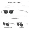 Солнцезащитные очки CAPONI Классические поляризованные мужские суперэластичные солнцезащитные очки из био-стали для улицы UV400 Защитные брендовые дизайнерские оттенки CP2345