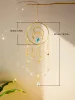 Suncatchers Suncatcher Crystal Moon Hanging Stained Glass Crystal Prism Boho Home Decoration Chandelier Crystal Garden Decoration Outdoor