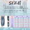 Jeans féminins à mi-taille jambe large pour les femmes printemps été surdimensionné surdimensionné des pantalons en jean poches Baggy mode Y2k Girls Streetwear