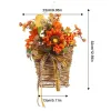 Paniers Panier de tournesol couronne Faux tournesol porte d'entrée couronne tissé panier de fleurs Thanksgiving jour tournesol décoration murale pour clôture