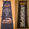 Acessórios Japão Bandeira Nobori Logotipo personalizado Impresso Bandeira Japonesa Nobori 180x60cm Decorativo Anuncie Promocional Esportes Treinamento Carro Acampamento