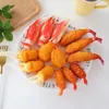 Fleurs décoratives artificielles crevettes frites, fausse Simulation japonaise Sushi Tempura modèle alimentaire cuisine magasin décor Po accessoires 10 pièces/lot