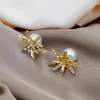 Studörhängen vintage guldfärg stor blomma för kvinnor mode metall stereo pendients fest smycken gåva