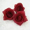 Fleurs décoratives 48 pcs/lot têtes de fleurs de roses artificielles 11 couleurs en plastique 8 cm Roses chinoises pour centres de table de mariage décor floral