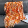 Bandanas Durag Foulards Les Quatre Saisons Foulards De Mode Conception Populaire Finition Satinée 2024 Imprimer Marque De Luxe Hijab Femmes Chaud 180X90CM Foulard En Soie Y240325