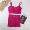 Verão venda quente novo produto feminino com almofada no peito e conjunto suspensório esportivo verão versátil menina regata