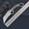 ML High End Karambit Knife 14C28N Stone Wash Blade Micarta Handle Outdoor Camping Tactical Fixed Blade Claw Knives