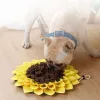 Toys Pet Dog Snuffle Mat Nose Luktträning Sniffing Pad Slow Feeding Bowl Food Dispenser Lindra stress Solrospussel