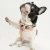 Uprząż wiązki psa Tuffa, łatwe na kołnierzu z kamizelką dla zwierząt, 360 ° Plątanie Bezpłatne grube nylonowe nylonowe smycze psa z nocną refleksyjną