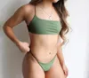 Damen Bademode Bikinis Sets Badeanzug Frau 2024 Zweiteilige Sexy Tanga Strand Outfits Für Frauen Tube Top Verstellbare Bandage Beachwear