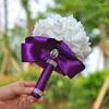 Flores decorativas durável buquê de casamento requintado cores vibrantes romântico multi-cor champanhe dama de honra