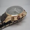 Luxury Watch For Men Quartz Stopwatch Chronograph Watches Rostfri Wrist Watch Steel and Rubber Armband 002216K