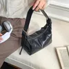 Вечерние сумки с двойным отверстием, яркая кожаная подушка, дизайнерская роскошная дизайнерская сумка с широким ремнем, мотоциклетные женские сумки, винтажная сумка подмышками