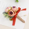 Decorative Flowers Simulation Bridegroom Wedding Corsage Man Suit Decoration Brooch High-end Pocket Flower Arrangement