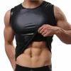 2022 팩스 가죽 탱크 탑 남성 스포츠 Fitn 보디 빌딩 탱크 Fi Man Gym Tops 소매 티셔츠 싱글 릿 셔츠 R821#