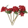 Decoratieve bloemen 5 stuks kantoordecor nep bessenstam kerstversiering vaas kunsttakken zacht pvc voor Kerstmis