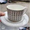 Tassen Untertassen Klassischer europäischer Bone China Kaffee und Geschirr Teller Gerichte Nachmittagstee-Set Home Kitchen mit Geschenkbox Drop Delivery Otukt