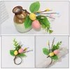 Decorative Flowers 6 Pcs Easter Egg Napkin Ring Shaped Holding Dinner Napkins Decor Accessory Rings Exquisite Buckle Decors Fine