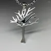 Pendant Necklaces Titanium Steel Tree Of Life Necklace Hip Hop Style High Quality Stainless Jewelry For Men And Women