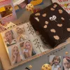 Albumy A5 Binder Photocard Holder Cute Plush Photo Album Kpop Idol Photocards Zbieraj książkę Student School Notebook Piorgeery