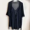 Ensemble trois pièces Transparent, Lingerie amusante, grande taille, robe pyjama Chubby MM XXXL 979456