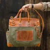 Women Handbag BK L Handbag 40cm Handmade Genuine Leather Plant Tanned One Shoulder Bag for Men