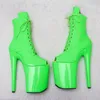 Dance Shoes 23CM/9inches PU Upper Modern Sexy Nightclub Pole High Heel Platform Women's Ankle Boots 019