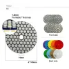 Tang Shdiatool 7 pièces/ensemble Dia100mm tampons de polissage flexibles diamant sec 4 pouces disque de ponçage en pierre #50 + 100 + 200 + 400 + 800 + 1500 + 3000 meulage