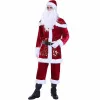 Şapkalar Erkek Yetişkin Çocuklar Noel Noel Baba Cosplay Cosplay Festival Noel Partisi Giysileri Set üstleri pantolon şapka kemer şal eldiven ayakkabı