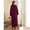 Abbigliamento etnico Eid Abaya con cappuccio per diamanti Donna Musulmana Dubai Abito lungo maxi Turchia Arabo Caftano Islam Party Marocchino Djellaba Dro Ot4Vb