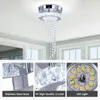 Plafonniers FRIXCHUR Mini lustres en cristal semi-encastré lustre luminaire pour couloir hall salle à manger chambre