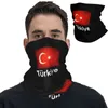 Szaliki Turkiye Turkey Flag Prezent Bandana Neck Cover Drukowane tureckie opakowanie Szalik wielofunkcyjny opaska na głowę biegnąca unisex dorosła oddychała