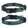 Dog Collars Cat Neck Circle Stylish Floral Pattern Pet Collar Set With Adjustable D-ring Safety Buckle For Outdoor Adventures Safe