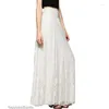 Skirts Womens Lace Half Length Dress Hollow-out Long Swing Umbrella Skirt High Waist Slim Fit