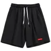 Homens verão esporte shorts elástico cintura cordão bolsos jogger shorts com carta marca embelezamento casual perna larga shorts s9cO #