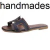 Sandália orans clássica de couro genuíno, fundo plano para mulheres, primavera e verão, turismo, férias, chinelos de praia