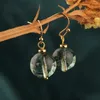 Pendientes colgantes a la moda, cuentas de cristal simples, bola, piedra Natural, regalo de cumpleaños, joyería Vintage delicada única para mujer